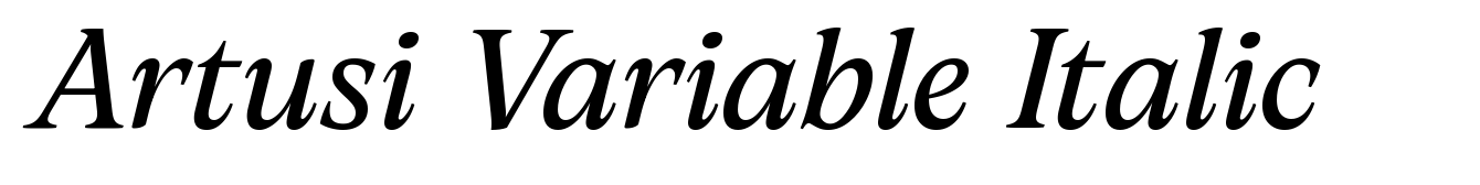 Artusi Variable Italic
